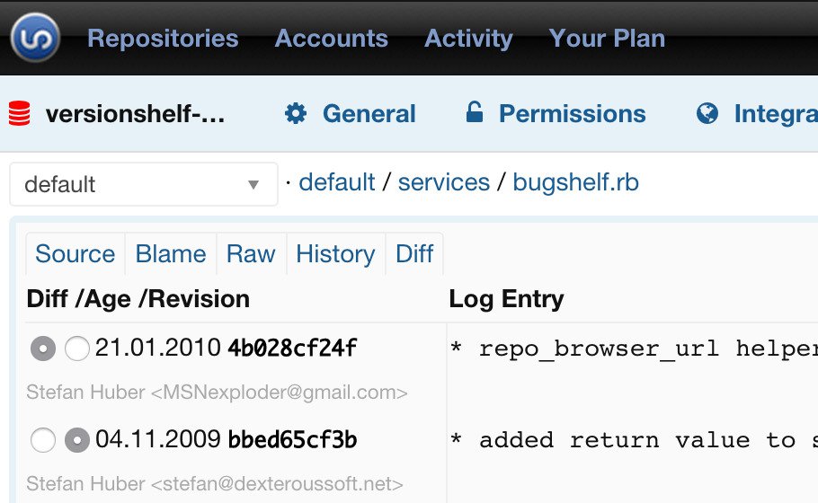 Web Repository Version Versionshelf: Private Git, Subversion and Mercurial Hosting ...